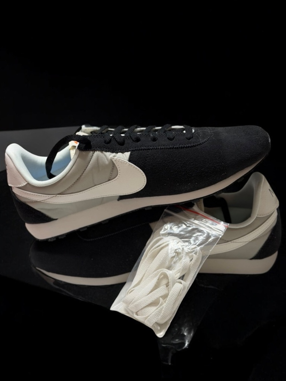 Nike Pre Montreal Racer Black Retro Running Sneakers Track Style Y2K Vintage - Picture 4 of 9